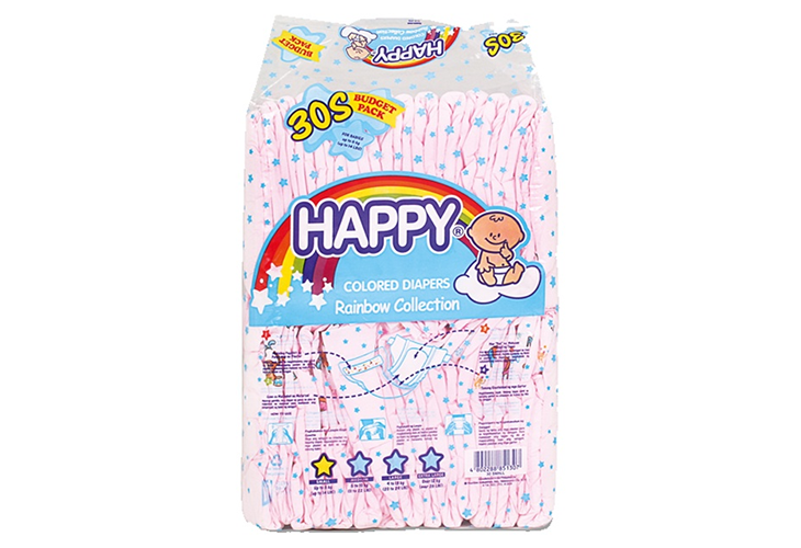 Happy Diaper Colored Assorted XL