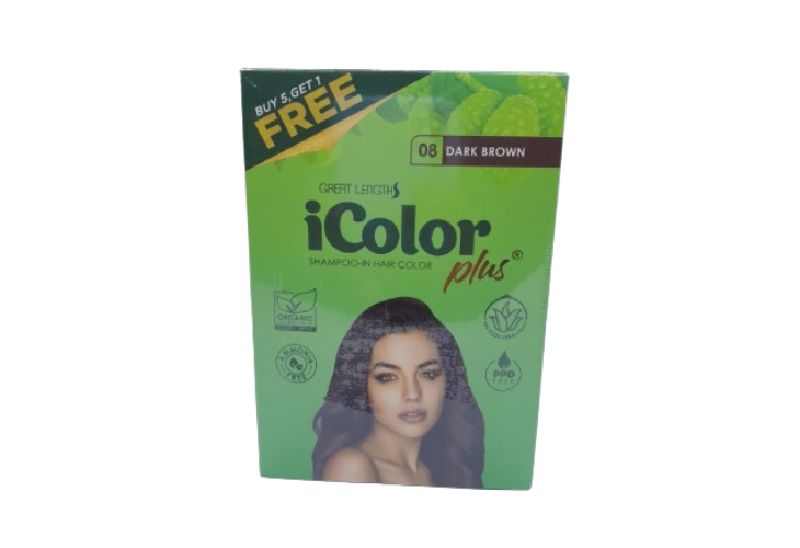 iColor Plus Shampoo-In Hair Color Dark Brown 30ml Buy 5 Get 1 Free