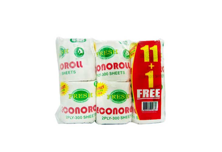 Fresh Econo Roll Bathroom Tissue 2 Ply 150 Pulls 11+1