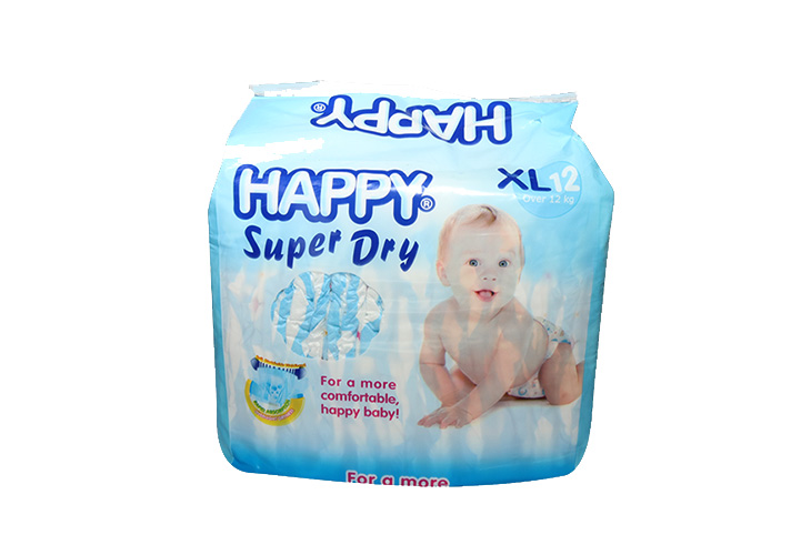 Happy Super Dry Baby Diaper XL by 12