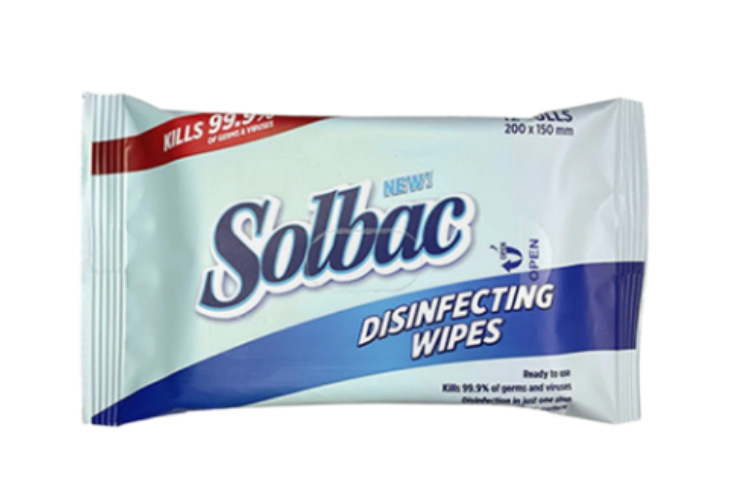 Solbac Disinfecting Wipes 12 Pulls