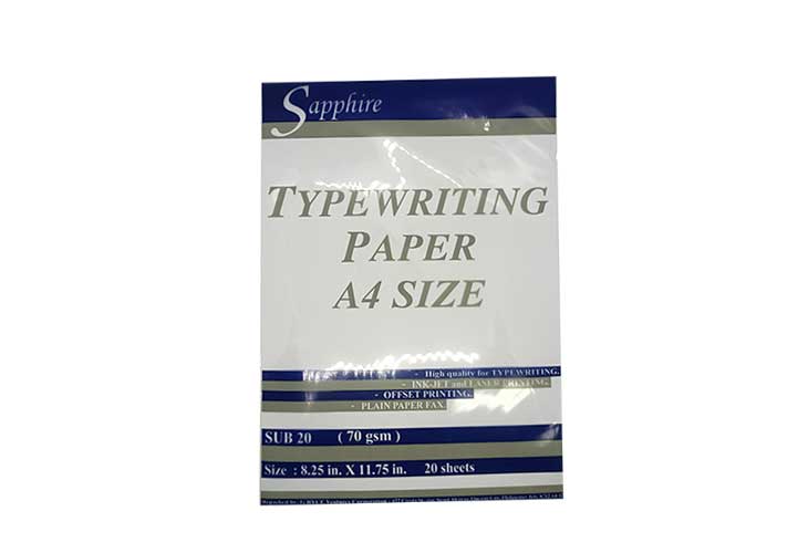 Sapphire  Typewriting Paper A4