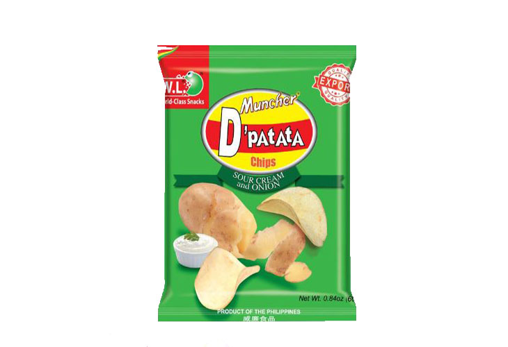 W.L. Muncher D'Patata Chips Sour & Cream 60g