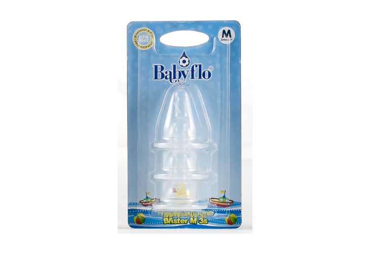 Babyflo Nipple Silicone Blister 3's Medium