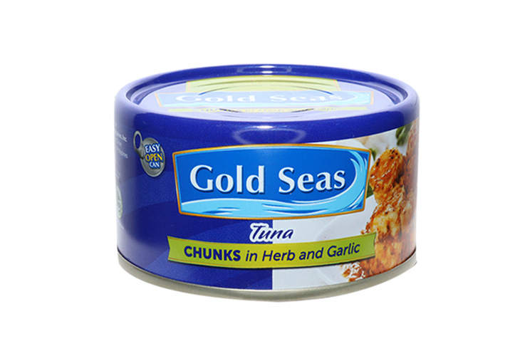 Gold Seas Tuna Chunks In Herb & Garlic EOC 185g