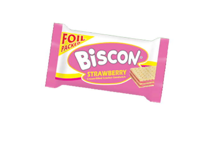 Biscon Strawberry Sandwich Crackers 34g