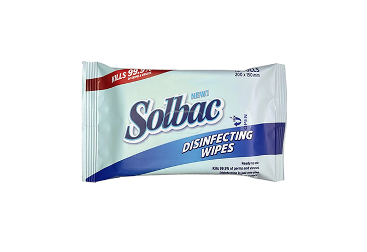 Solbac Disinfecting Wipes 12 Pulls