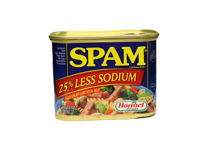 Spam Luncheon Meat 30% Less Sodium Eoc 12Oz