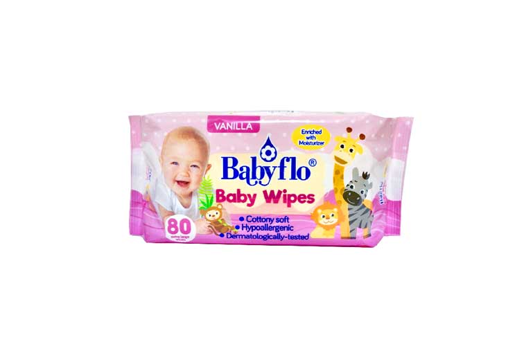 Babyflo Baby Wipes Vanilla 80's