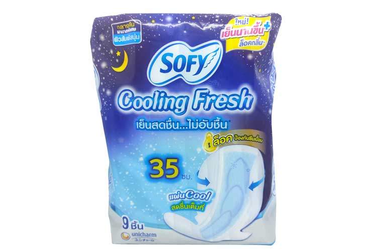 Sofy Cooling Fresh Non Slim Wing Napkin 35cm 9's