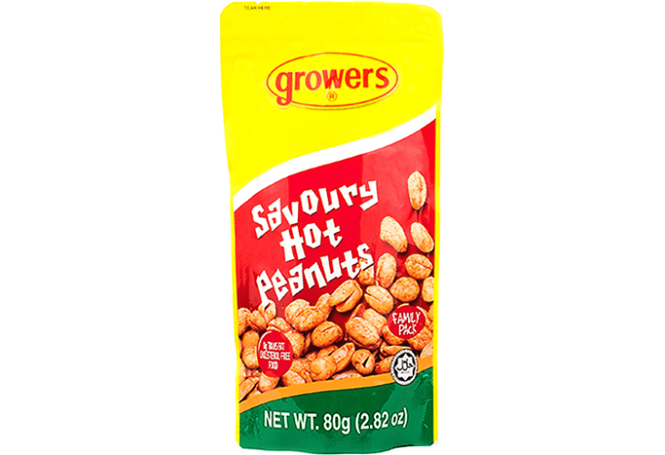 Growers Peanut Savoury Hot 80g