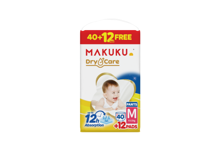 Makuku Baby Diaper Dry Care Jumbo M 40+12