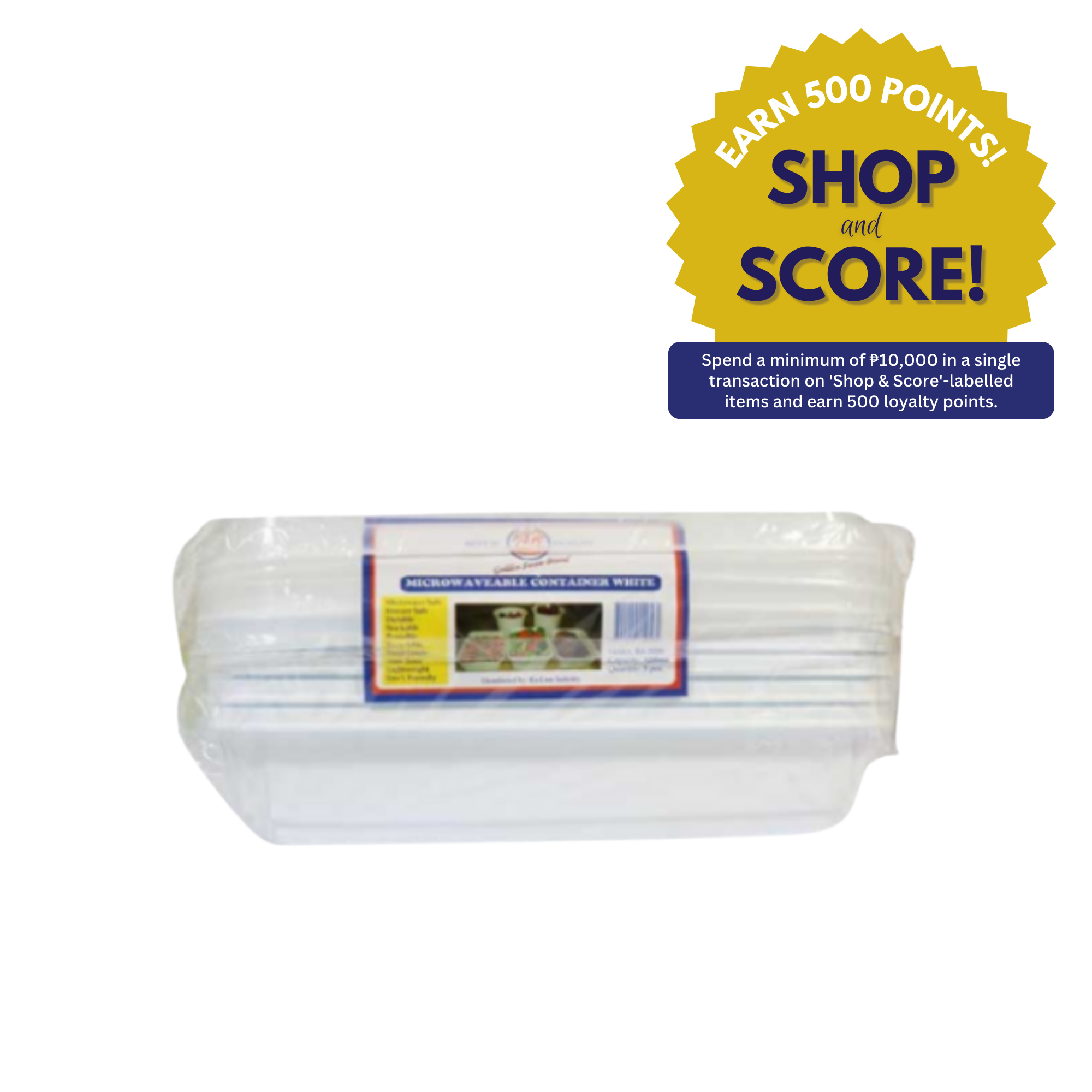 Golden Swan Microwavable Container Rectangle 3200ml