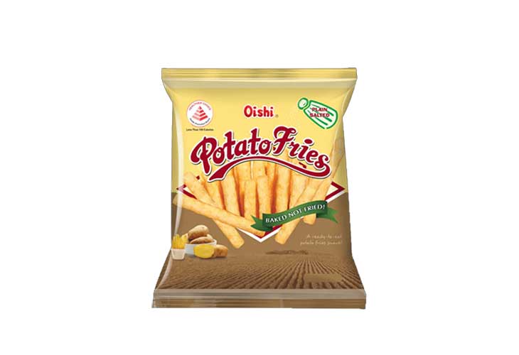 Oishi Potato Fries Plain Salted 21g