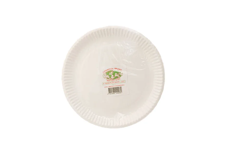 Champion Paper Plate White Round 9 Inches 25's