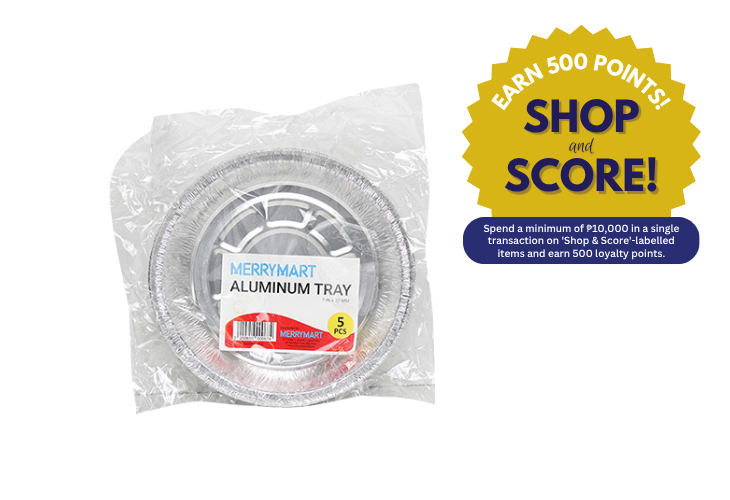 MerryMart Aluminum Tray Circle 7 inch by 5 (Shop & Score 500!)
