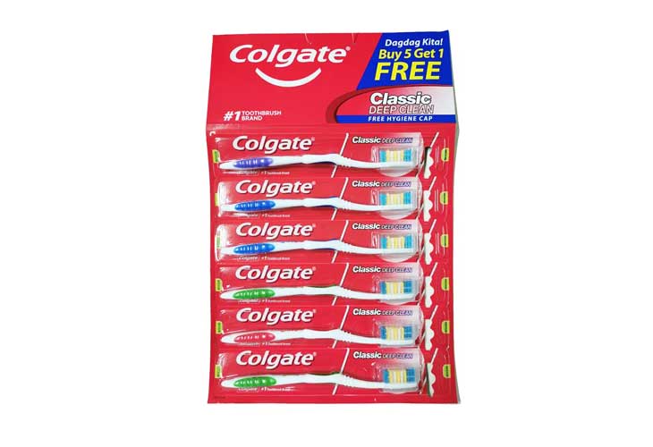 Colgate Toothbrush Classic Hanging Mat 5+1 Medium Adult