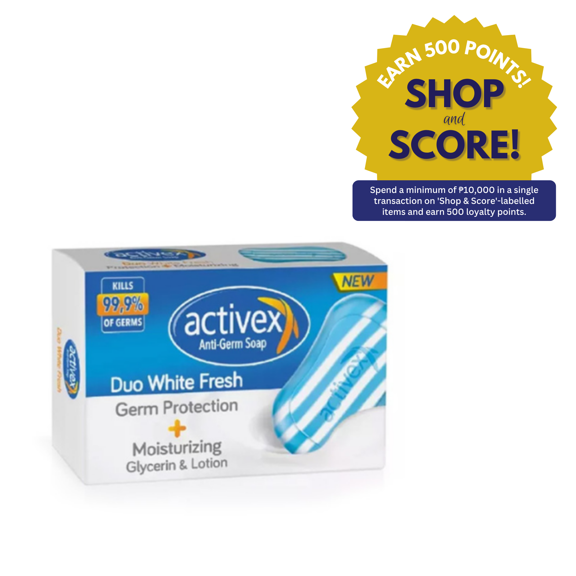 Activex Duo White Fresh Anti Germ Soap 90g (Shop & Score 500!)