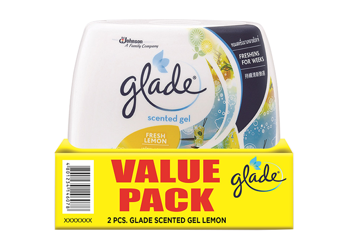 Glade Scented Gel Lemon Twinpack 180g