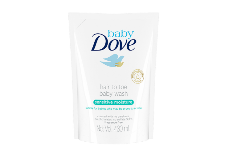Baby Dove Sensitive Moisture Hair to Toe Refill 430ml