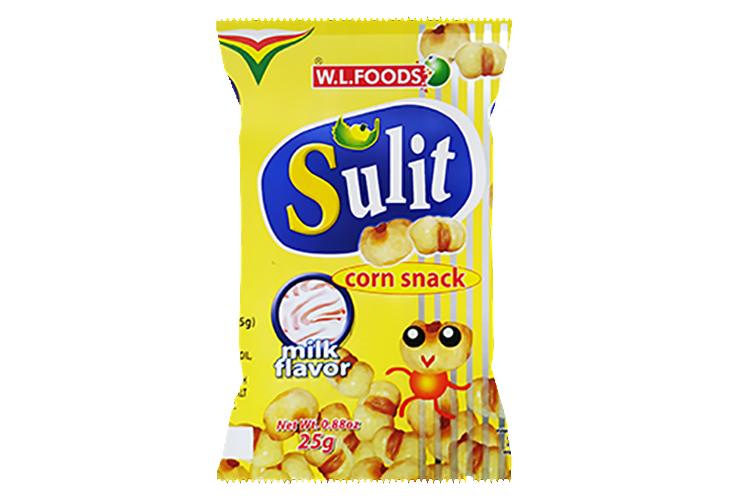 W.L. Sulit Corn Snack Milk Flavor 25g