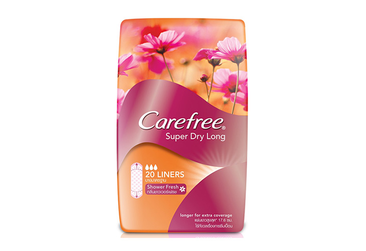 Carefree ® Panty Liners, Long Liners, Wrapped