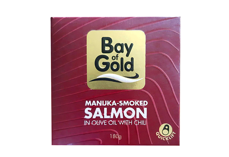 Bay of Gold Manuka Smoked Salmon Chili 180g