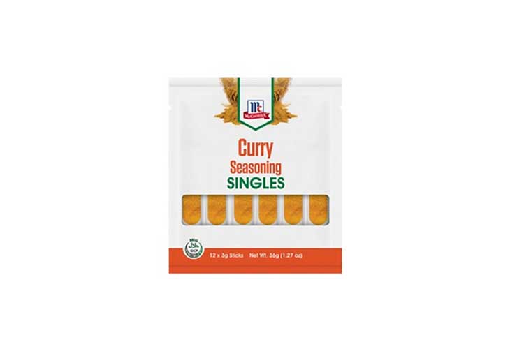 McCormick Curry Seasoning Singles 3g 12s