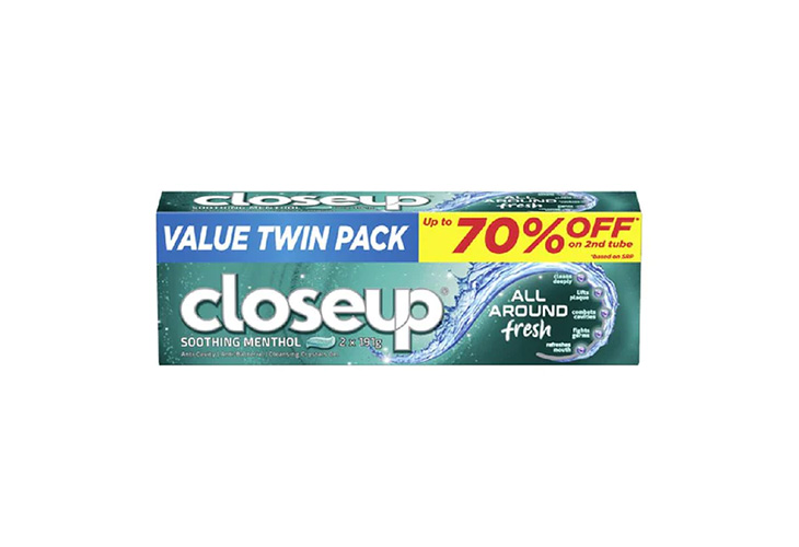 Closeup Toothpaste Soothing Menthol Value Twin Pack 191g