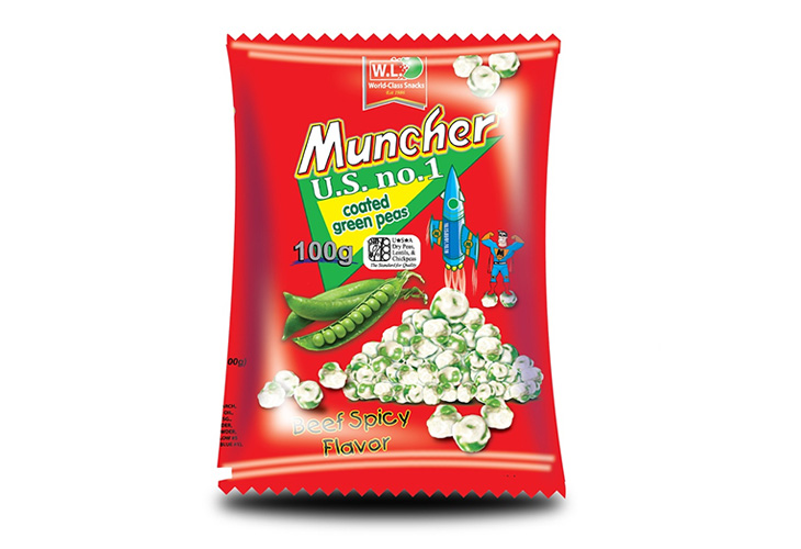 W.L. Muncher Coated Green Peas 100g