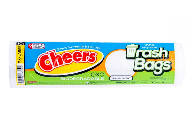 Cheers Translucent Trash Bags Black X-Large