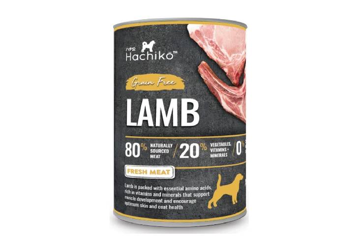 Hachiko Lamb Can Wet Dog Food 375g