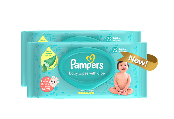 Pampers Baby Wipes with Aloe 144's