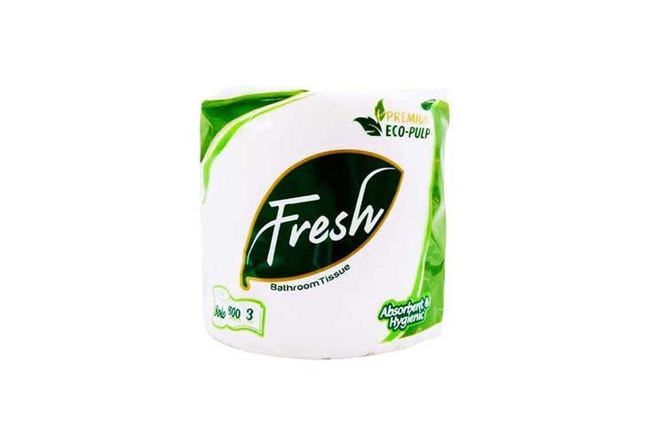 Fresh Eco-Pulp Bathroom Tissue 3 Ply 200 Pulls