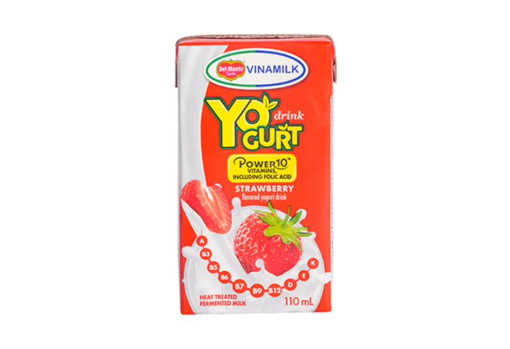 DelMonte Vinamilk Yoghurt Strawberry 110ml