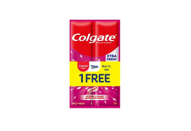 Colgate Fresh Confidence+Cooling Crystals Spicy Fresh Sugar Acid Neutralizerhet 11+1 20g