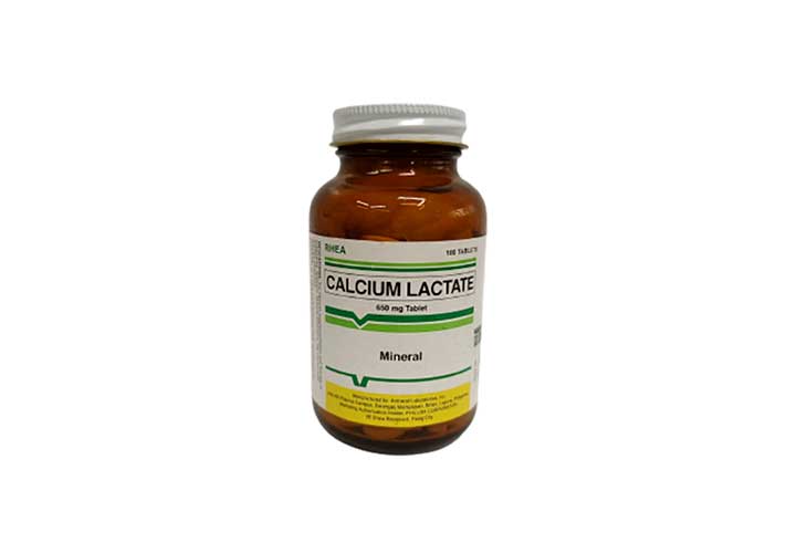 Rhea Calcium Lactate 650mg Tablet 100s