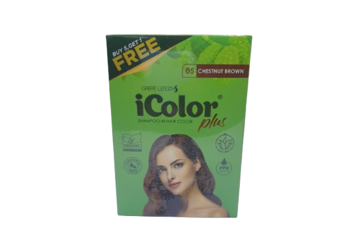 iColor Plus Shampoo-In Hair Color Chesnut Brown 30ml Buy 5 Get 1 Free