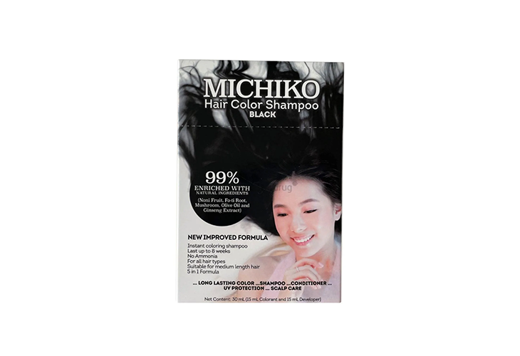 Michiko Hair Color Shampoo Black