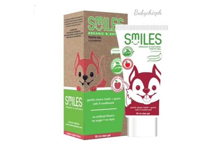 Smiles Organic & Natural Tooth Gel Organic Apple 50ml