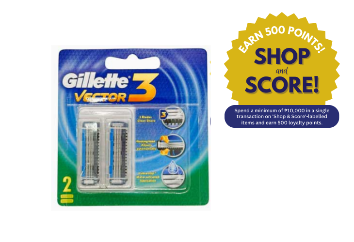Gillette Razor Vector 3 Cartridge 2s (Shop & Score 500!)