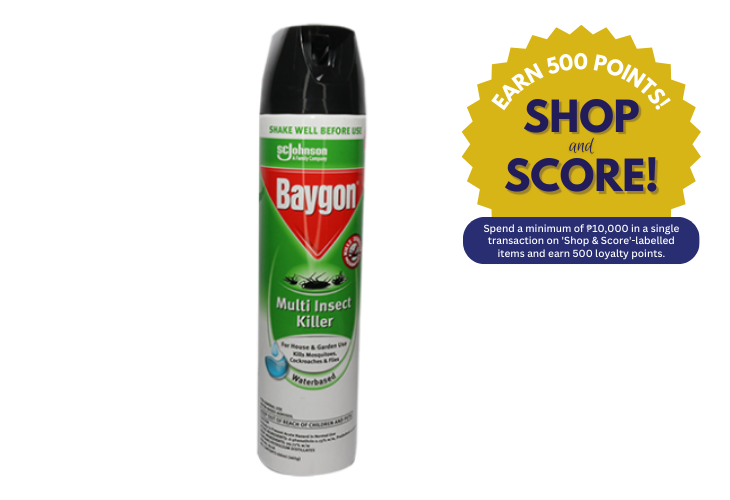 Baygon Multi Insect Killer Water Based 500ml (Shop & Score 500!)