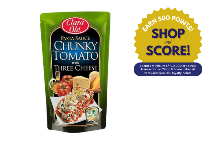 Clara Ole Chunky Tomato w/ 3-Cheese Pasta Sauce 1kg (Shop & Score 500!)