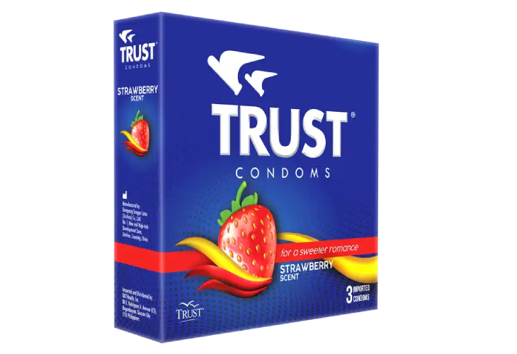 TRUST CONDOM STRAWBERRY 3s/Pk