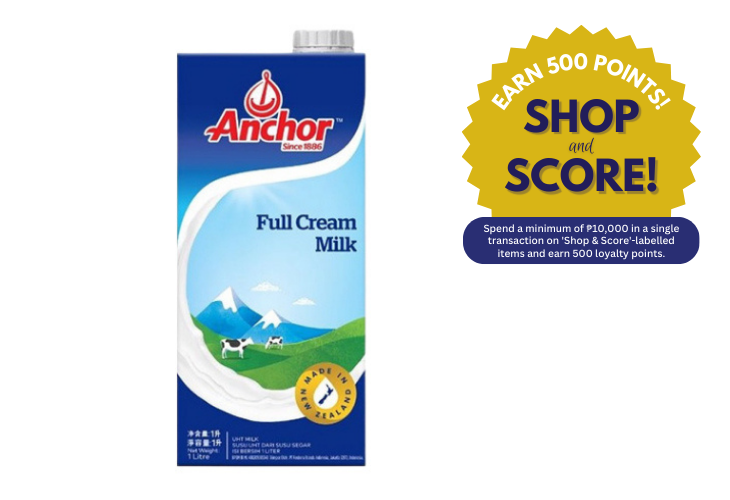 Anchor Ultra High Temperature Milk Regular 1L (Shop & Score 500!)