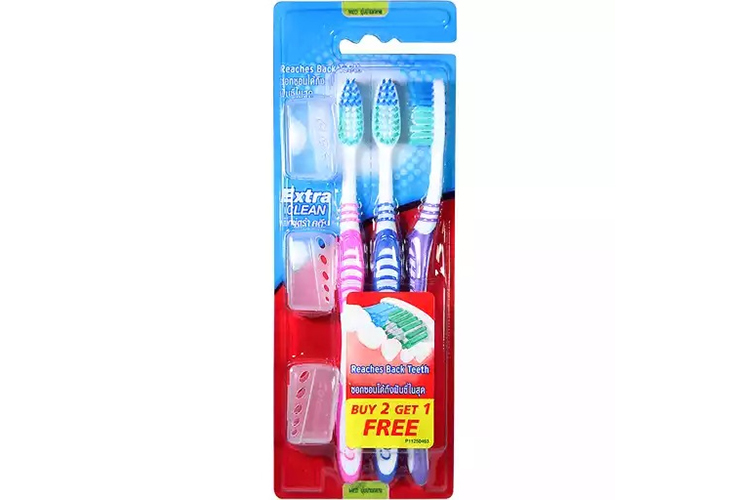 Colgate Extra Clean 2 plus 1 with Cap Medium