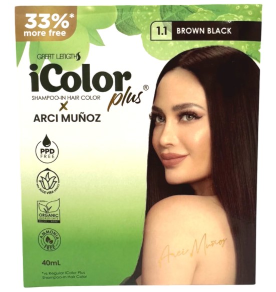 iColor Plus Shampoo in Hair Color Brown Black 40ml