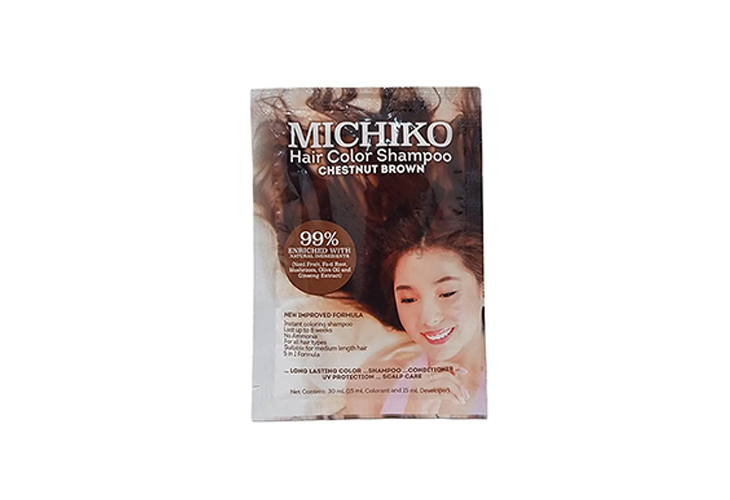 Michiko Hair Color Shampoo Chesnut Brown