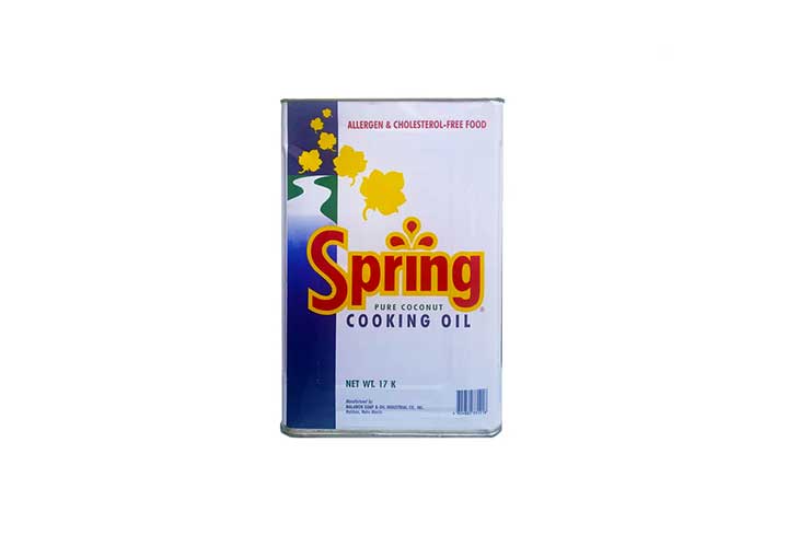 Spring Pure Coconut Cooking Oil Tin 17kg