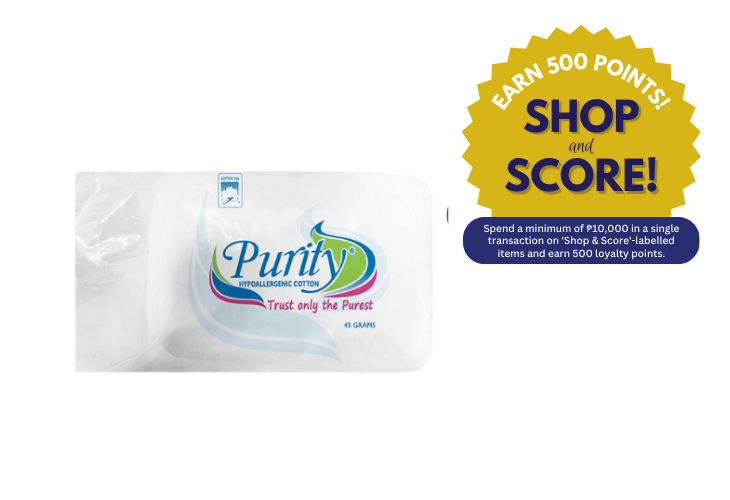 PURITY COTTON ROLL 45G TPR 15% OFF (Shop & Score 500!)